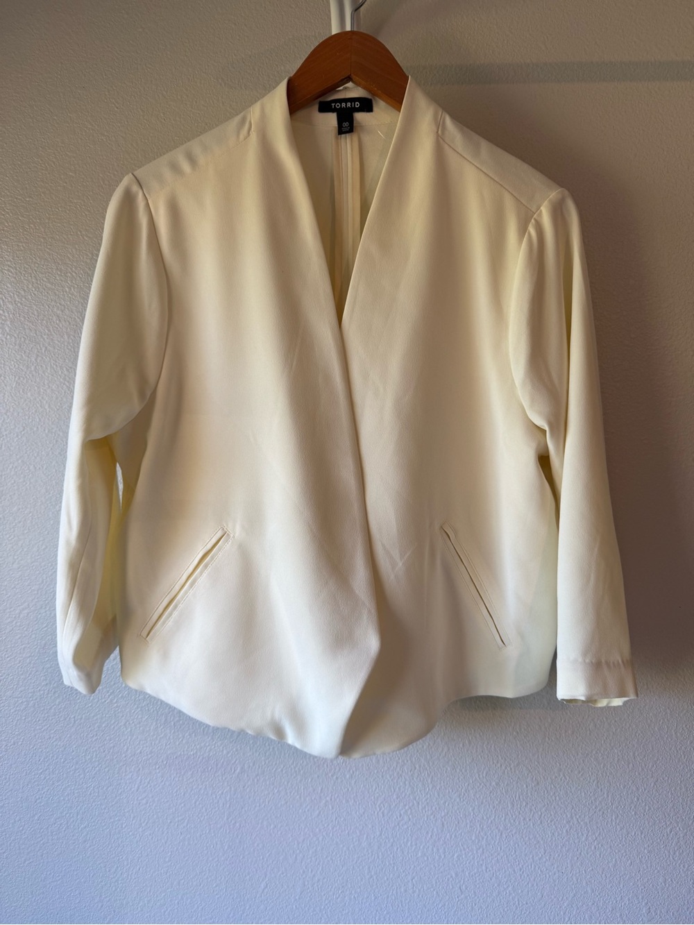 Torrid Ivory Open-Front Blazer Jacket